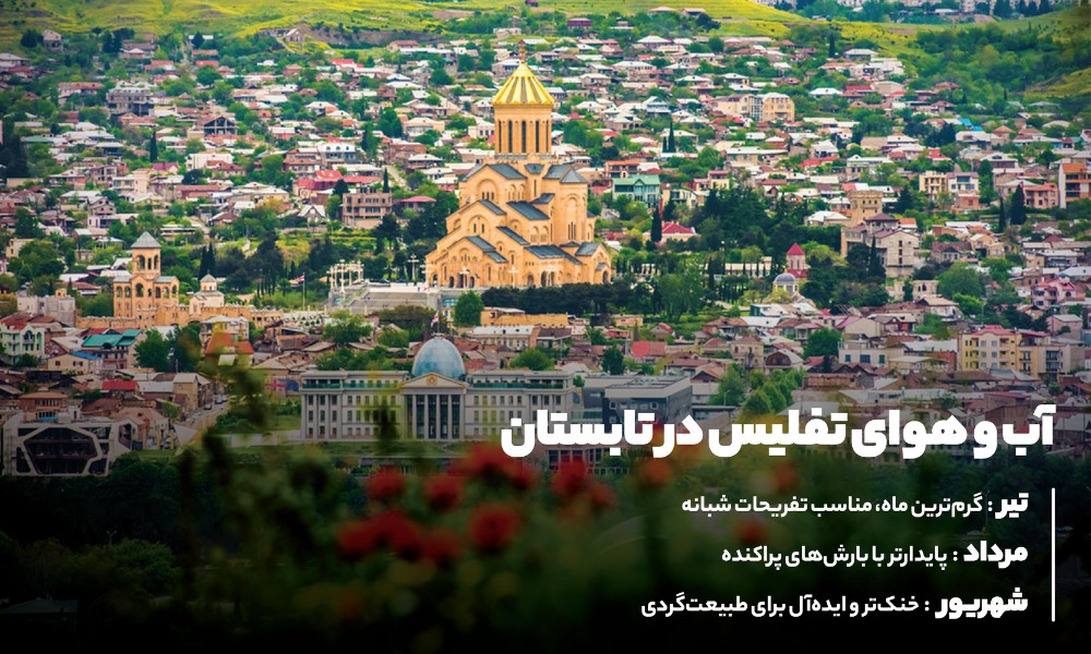آب و هوای تفلیس در تابستان