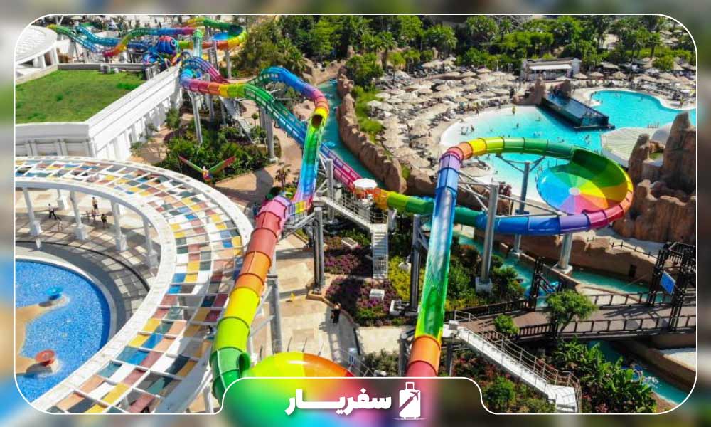 سرسره های آبی شهربازی سرزمین افسانه ها در آنتالیا